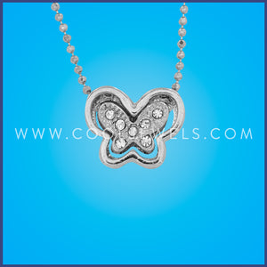 DC BALL CHAIN NECKLACE WITH BUTTERFLY PENDANT