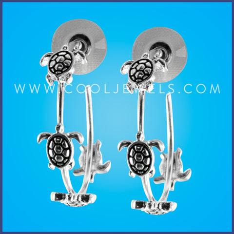 ROUND HOOP POST EARRINGS