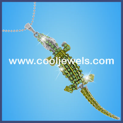 Rhinestone Alligator Necklaces