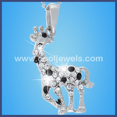 Rhinestone Giraffe Necklace