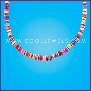 SQUARE MULTICOLOR FIMO SLICE NECKLACE