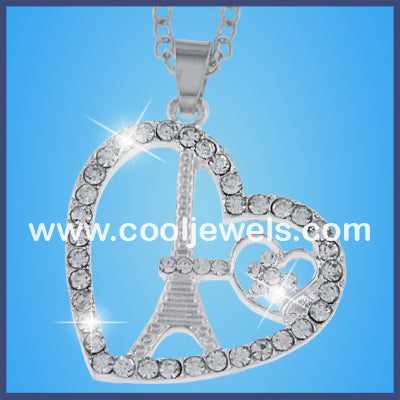 Eiffel Tower Rhinestone Necklaces