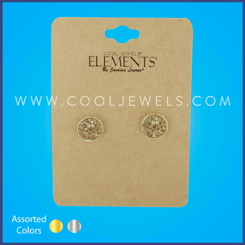 ROUND TREE OF LIFE EARRING